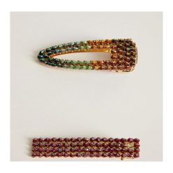 Mango - Spinki do włosów Bonnie (2-pack). Zielone spinki do włosów damskie Mango. Za 59,90 zł.