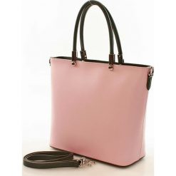 Shopper bag damskie: Torebka shopper bag skóra MAZZINI – Ellen róż profumo