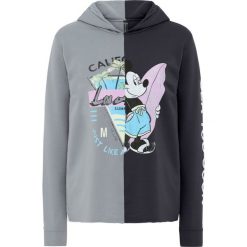 Bluzy damskie: Bluza dresowa bonprix srebrnoszaro-ciemnoniebieski