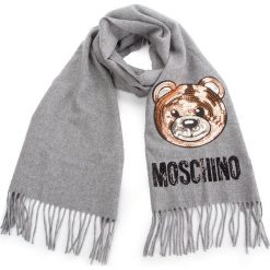 Szal MOSCHINO - 30576 M1876 014. Szare szaliki damskie MOSCHINO, z materiału. Za 659,00 zł.