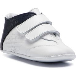 Sneakersy EMPORIO ARMANI - XLX002 XON01 B139 Wnite/Blue. Białe trampki chłopięce Emporio Armani, bez wzorów, ze skóry, na rzepy. W wyprzedaży za 409,00 zł.