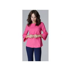 Bluzka L010 Fuksja. Czerwone bluzki asymetryczne Lenitif, l, eleganckie, z falbankami. Za 119,00 zł.