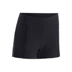 Spodenki Gym & Pilates 520 damskie. Czarne spodenki sportowe damskie marki DOMYOS, s, z elastanu. W wyprzedaży za 24,99 zł.
