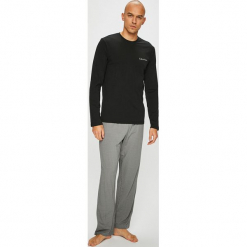 Calvin Klein Underwear - Piżama. Czarne piżamy męskie Calvin Klein Underwear, l, z nadrukiem, z bawełny. Za 329,90 zł.