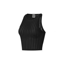 Topy na ramiączkach / T-shirty bez rękawów Reebok Sport Koszulka Dance Mesh Crop. Czarne topy damskie Reebok Sport, xl, bez wzorów, z meshu, bez kołnierzyka. Za 99,95 zł.