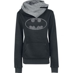 Bluzy damskie: Batman Logo Bluza z kapturem damska czarny/szary