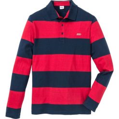 Shirt polo z długim rękawem bonprix czerwono-ciemnoniebieski w paski. Czerwone koszulki męskie bonprix, xl, w paski, polo, z długim rękawem, długie. Za 69,99 zł.