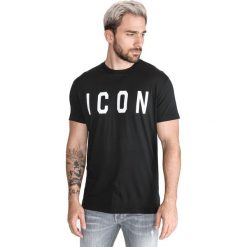 DSQUARED2 Koszulka Czarny. Czarne podkoszulki męskie Dsquared2, s, z nadrukiem, z bawełny. Za 847,95 zł.