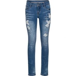 Dżinsy Skinny z haftem bonprix niebieski "stone”. Niebieskie jeansy damskie bonprix. Za 149,99 zł.