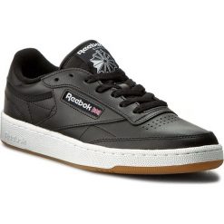 Buty Reebok - Club C 85 AR0458 Black/White/Gum. Czarne buty sportowe damskie Reebok, na co dzień, bez wzorów, ze skóry, eleganckie, bez zapięcia. W wyprzedaży za 239,00 zł.