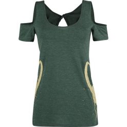 Thor Loki - Doppelte Helme Koszulka damska odcienie ciemnozielonego. Zielone t-shirty damskie marki Thor, l, z nadrukiem, z materiału, z dekoltem na plecach. Za 74,90 zł.