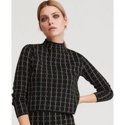 Sweter z półgolfem - Czarny. Czarne swetry damskie Reserved, s, bez wzorów, bez rękawów, bez kaptura. W wyprzedaży za 71,99 zł.