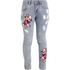 Odzież damska: Liquor N Poker MIDORI FLORAL PAINT Jeansy Slim Fit bleach wash