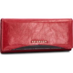 Portfele damskie: Duży Portfel Damski PETERSON – 467.01-14-03-01 Red/Black