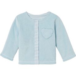 Bluza w kolorze błękitnym. Niebieskie bluzy niemowlęce Steiff, z aplikacjami, z bawełny, bez rękawów, bez kaptura. W wyprzedaży za 58,95 zł.