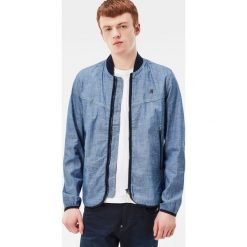 G-Star Raw - Kurtka. Niebieskie kurtki męskie G-Star RAW, l, z bawełny, retro, krótkie. W wyprzedaży za 269,90 zł.