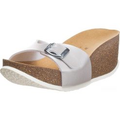 Buty damskie: Skórzane klapki w kolorze białym