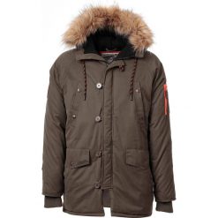 Parka w kolorze khaki. Brązowe parki męskie Northvalley, m, bez wzorów, bez kaptura. W wyprzedaży za 349,95 zł.