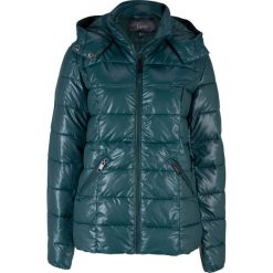 Kurtka pikowana z połyskującego materiału bonprix niebieskozielony. Niebieskie kurtki damskie bonprix, bez wzorów, bez kaptura. Za 139,99 zł.