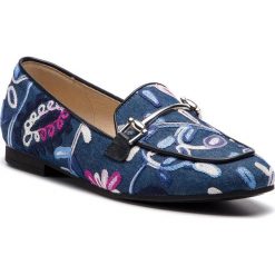 Lordsy GABOR - 84.261.36 Jeans/Ocean. Niebieskie półbuty damskie Gabor, z jeansu, bez obcasa, na płaskiej podeszwie. W wyprzedaży za 319,00 zł.