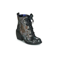 Botki Irregular Choice QUICK GETAWAY. Czarne botki damskie Irregular Choice, bez obcasa, bez zapięcia. W wyprzedaży za 482,30 zł.