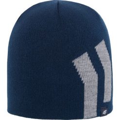 Czapka męska CAM251Z - niebieski ciemny. Czapki męskie 4f, na jesień, z materiału. Za 22,99 zł.