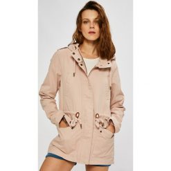 Review - Parka. Różowe płaszcze damskie Review, s, bez wzorów, z bawełny, krótkie, z kapturem. W wyprzedaży za 129,90 zł.