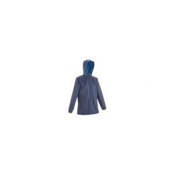Kurtka turystyczna NH100 Raincut zip damska. Zielone kurtki damskie QUECHUA, xs, bez wzorów, z poliesteru, bez kaptura. Za 59,99 zł.