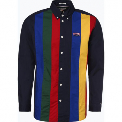 Tommy Jeans - Koszula męska, czarny. Czarne koszule męskie Tommy Jeans, m, w paski, z bawełny, bez kołnierzyka, bez rękawów. Za 299,95 zł.
