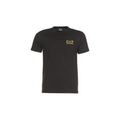 T-shirty z krótkim rękawem Emporio Armani EA7 JAZKY. Czarne t-shirty męskie Emporio Armani EA7, s, bez wzorów, bez kołnierzyka, krótkie. Za 219,00 zł.