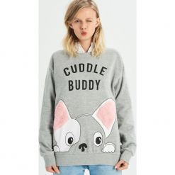 Bluza Cuddle buddy - Jasny szar. Szare bluzy damskie Sinsay, l. Za 49,99 zł.