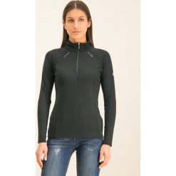 Bluza techniczna Descente Mary DWWOGB08. Czarne bluzy sportowe damskie Descente, bez wzorów, z poliesteru, bez rękawów, bez kaptura. W wyprzedaży za 419,00 zł.