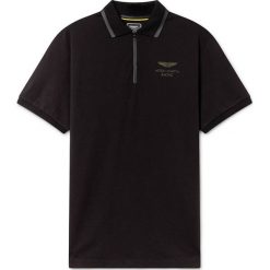 Koszulka polo w kolorze czarnym. Czarne koszulki męskie Hackett London, xl, bez wzorów, polo, bez rękawów. W wyprzedaży za 249,95 zł.