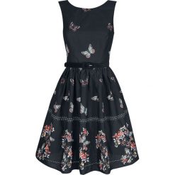 Hell Bunny Laeticia Mid Dress Sukienka czarny. Czarne sukienki damskie marki Hell Bunny, xl, z nadrukiem, z dekoltem na plecach, bez rękawów. Za 284,90 zł.