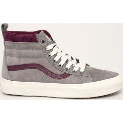 Vans - Trampki. Szare trampki i tenisówki damskie Vans, bez wzorów, ze skóry, na sznurówki. W wyprzedaży za 379,90 zł.