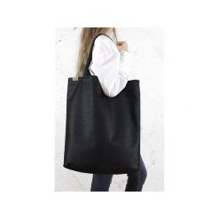 Mega Shopper bag czarna teksturowana torba oversize Vegan. Czarne torby damskie na zakupy marki Hairoo, w paski. Za 185,00 zł.