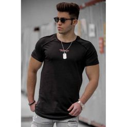 Bluzka męska LESTER BLACK. Czarne t-shirty męskie IVET, m, bez wzorów, z bawełny, bez kołnierzyka. W wyprzedaży za 39,00 zł.