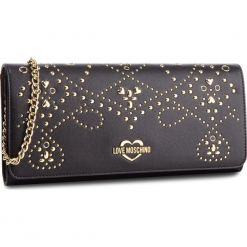 Torebka LOVE MOSCHINO - JC4126PP17LR000A Nero/Galv.Oro. Czarne torebki klasyczne damskie marki Love Moschino, ze skóry. Za 779,00 zł.