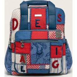 Desigual - Plecak. Niebieskie plecaki damskie Desigual, bez wzorów, z bawełny. W wyprzedaży za 299,90 zł.