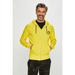 Diesel - Bluza. Szare bluzy męskie rozpinane Diesel, l, z bawełny, z kapturem. Za 339,90 zł.