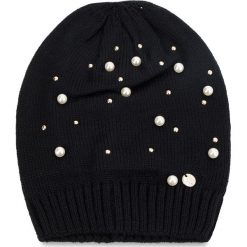 Czapka LIU JO - Cappello Maglia Perl N68251 M0300 Nero 22222. Czarne czapki damskie marki Liu Jo, bez wzorów, z materiału. W wyprzedaży za 189,00 zł.