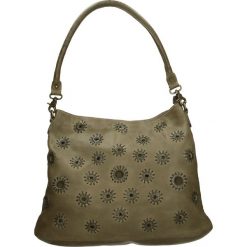 Torba - PLEAP61 OLIVE. Zielone torebki klasyczne damskie Venezia, w paski, ze skóry. Za 549,00 zł.