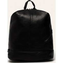 Answear - Plecak. Czarne plecaki damskie ANSWEAR, bez wzorów, ze skóry ekologicznej, eleganckie. W wyprzedaży za 99,90 zł.