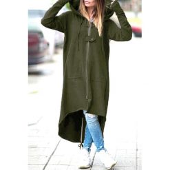 Bluza damska KRINA KHAKI. Brązowe bluzy sportowe damskie Bluza damska KRINA KHAKI, s, bez wzorów, bez rękawów, bez kaptura. W wyprzedaży za 89,00 zł.