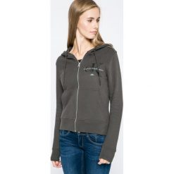 Calvin Klein Jeans - Bluza. Szare bluzy damskie z kieszeniami marki Calvin Klein Jeans, s, z bawełny, z kapturem. W wyprzedaży za 269,90 zł.