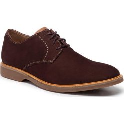 Półbuty CLARKS - Atticus Lace 261439517 Burgundy Nubuck. Czerwone półbuty męskie Clarks, na co dzień, bez wzorów, ze skóry, klasyczne, bez zapięcia. W wyprzedaży za 279,00 zł.