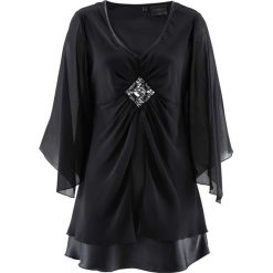 Tunika bonprix czarny. Czarne tuniki damskie marki bonprix, z aplikacjami. Za 124,99 zł.