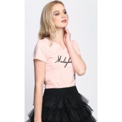 Bluzki damskie: Różowy T-shirt This My Dream