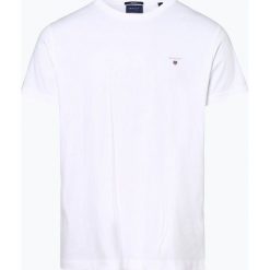 Gant - T-shirt męski, biały. Białe t-shirty męskie GANT, m, z haftami, z bawełny, bez kołnierzyka. Za 129,95 zł.