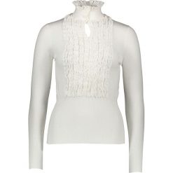 Sweter w kolorze białym. Białe swetry damskie Cachemire and Co, s, bez wzorów, z bawełny, bez rękawów, bez kaptura. W wyprzedaży za 131,95 zł.